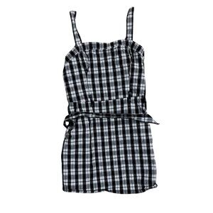 Hollister Black and White Plaid Mini Dress